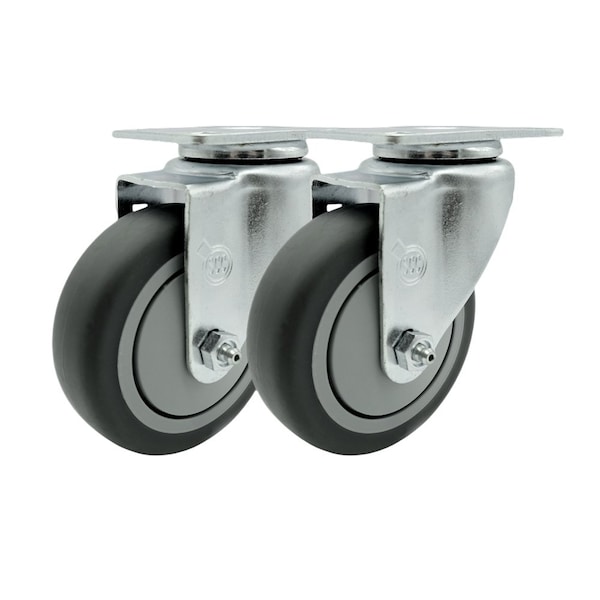 FG25656 Rubbermaid Cube Utility Truck Quiet Replacement Swivel Casters, 2PK